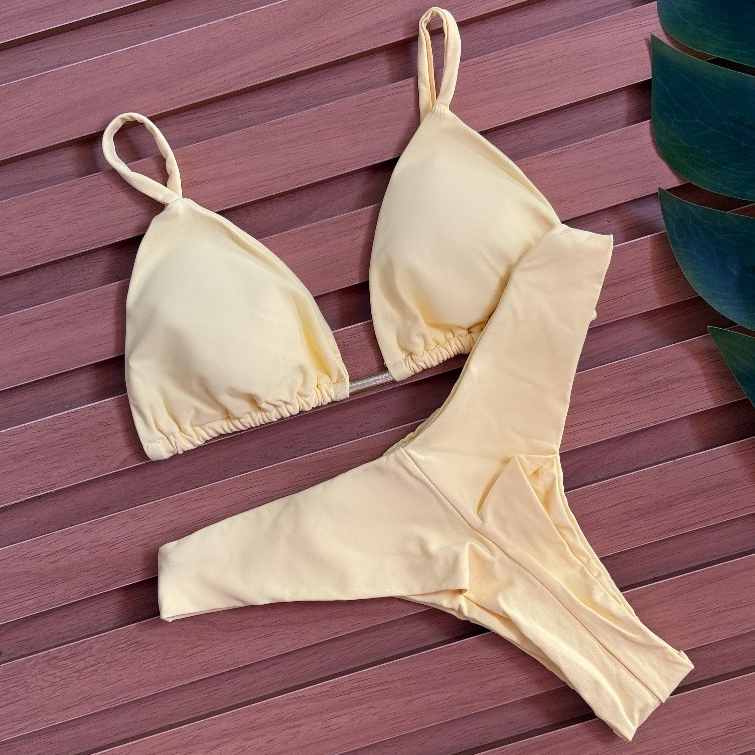 Biquíni Cortininha Verão Moda Praia Barato Asa Delta Fio Duplo Bojo Removível PMG