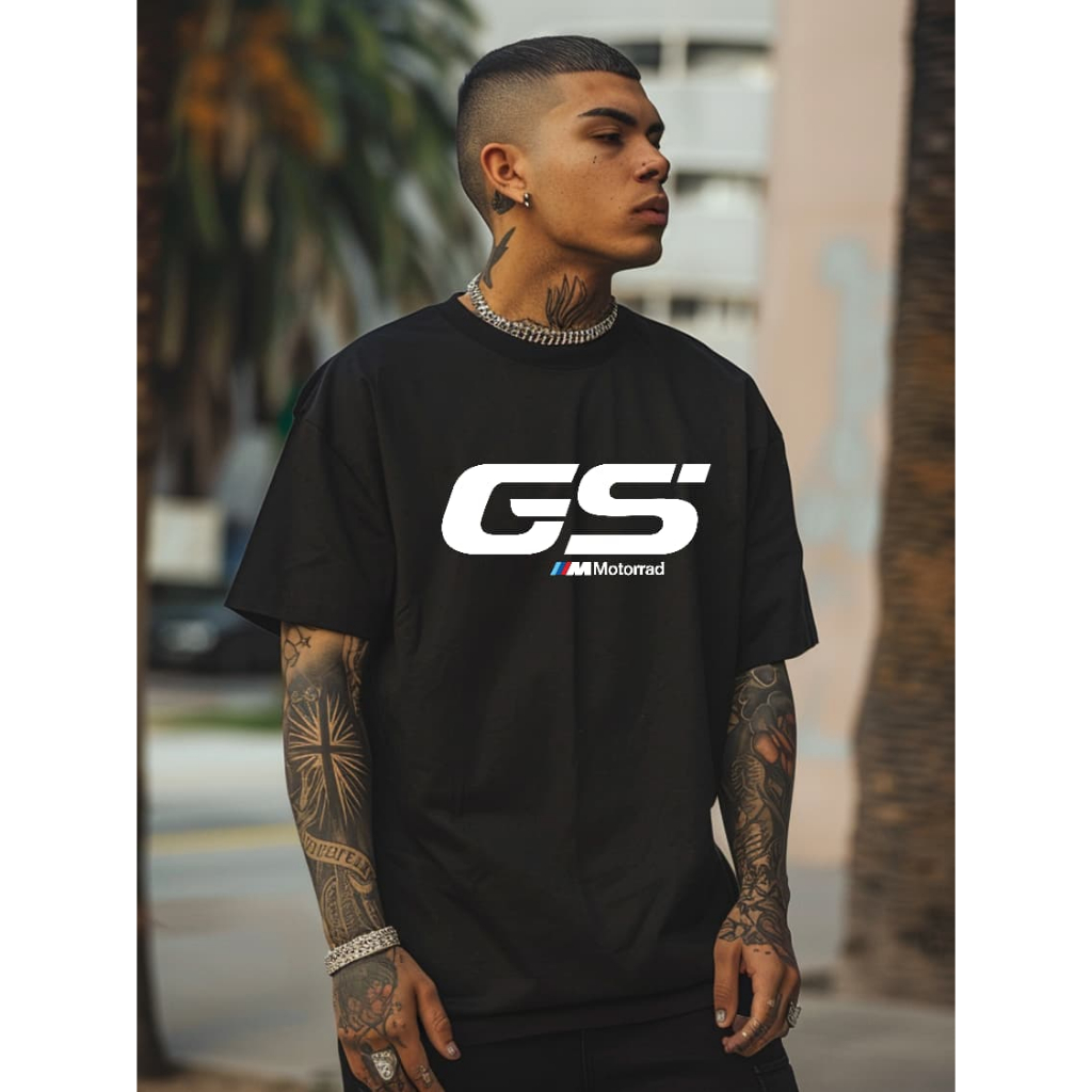 CAMISETA GS BMW MOTO CAMISA MOTOCICLETA MODELO MOTO BMW GS 1200 BLUSA PRETA BRANCA ALTA QUALIDADE