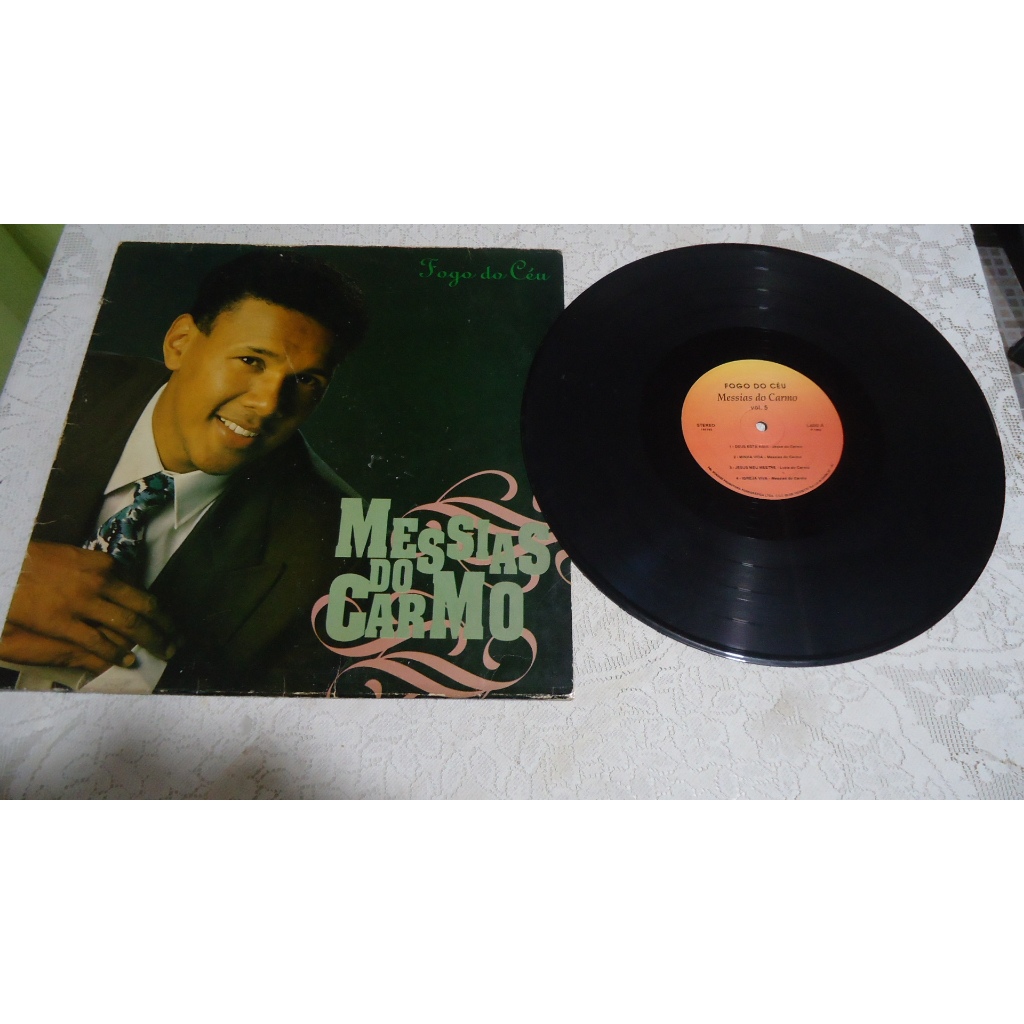 lp vinil. Messias do Carmo.  Fogo do Céu.evangélici/gospel.