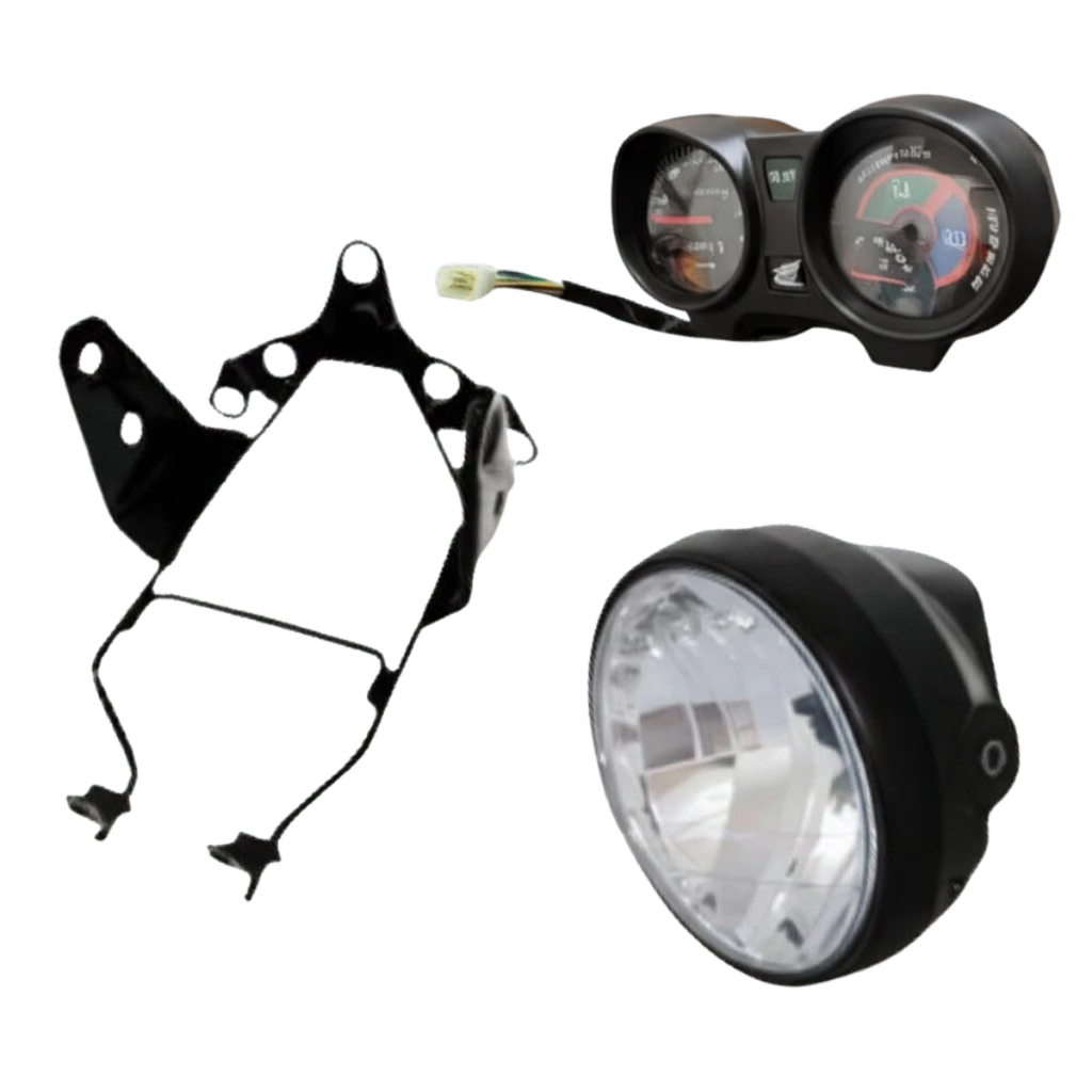 Kit Farol Painel Aranha Suporte CG 150 Titan 04 a 08 Com Hodômetro