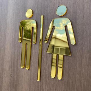Placa de Banheiro em Acrílico – Design Elegante e Sofisticado em Oferta na Shopee