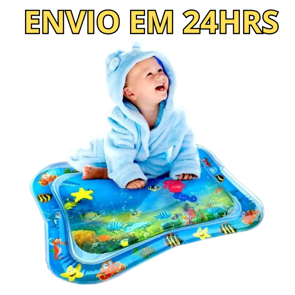 Tapete de Água Inflável Interativo para Bebê Estimulação Sensorial Oceânico 3D Material Seguro em Oferta na Shopee