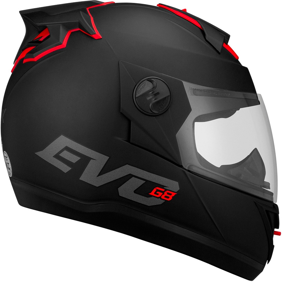 Capacete Moto Fechado Preto Fosco Pro Tork 788 Evolution G8 Evo - Masculino/Feminino