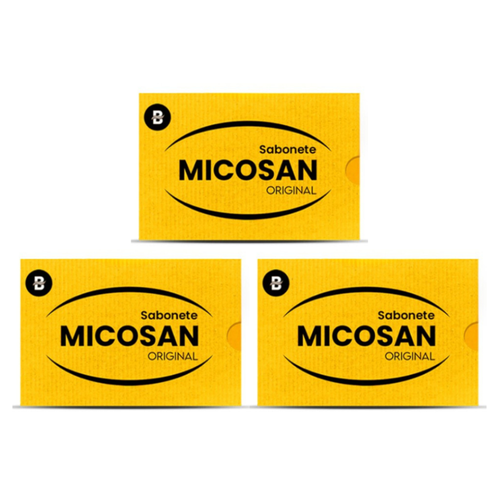 Kit 3 Sabonetes em Barra Micosan Micozil Para Manchas na Pele e Micoses em Geral
