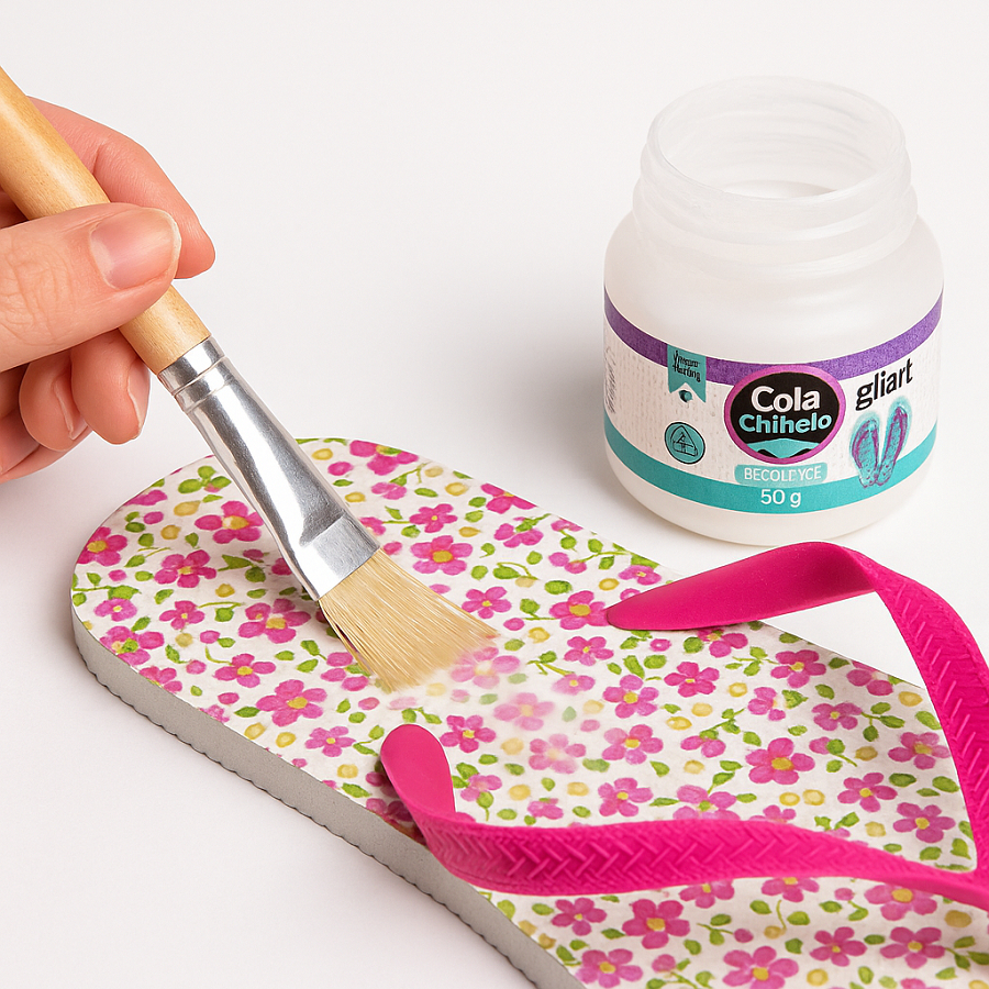 Cola Decoupage Chinelo Gliarte - pote 50 gramas