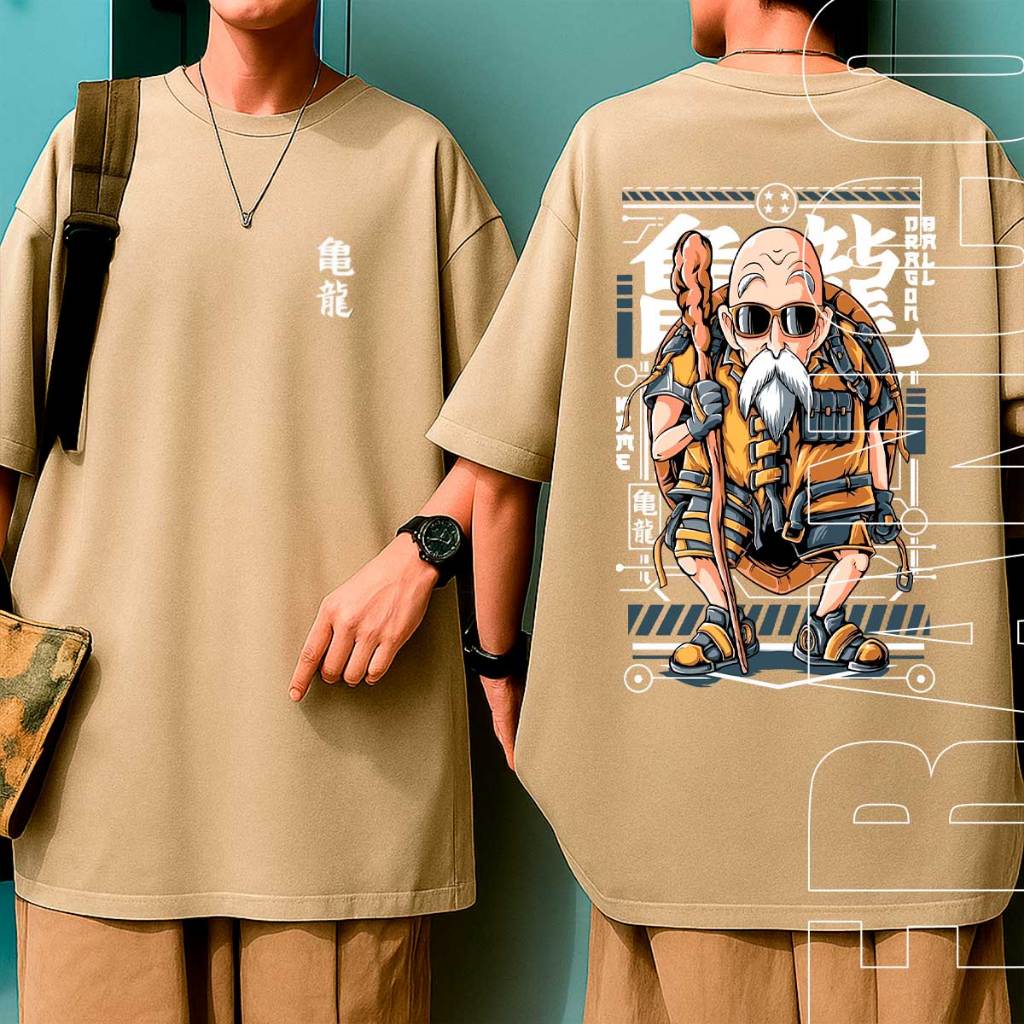 Camiseta Oversized Anime Mestre Kame Camisa Unissex Feminino Masculino em Oferta na Shopee