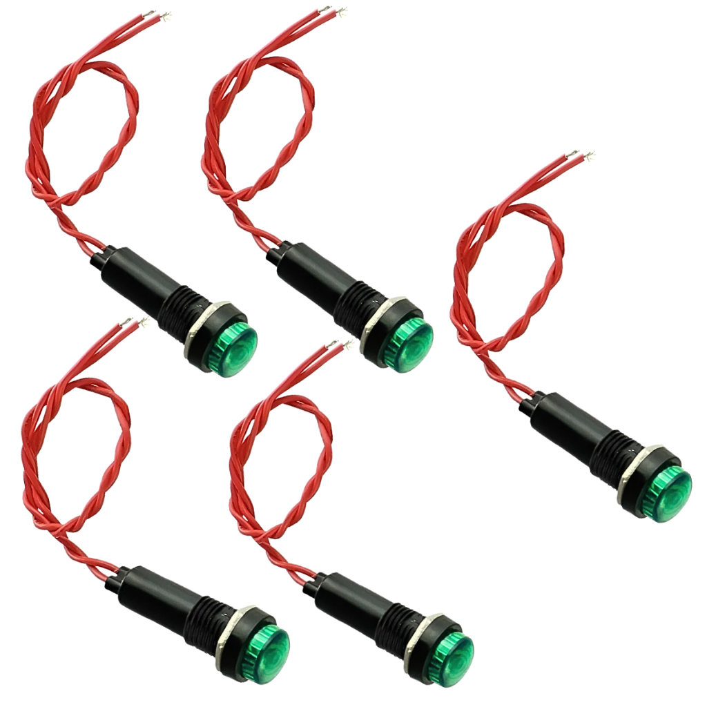 5 Lampada Sinaleiro Piloto Verde Led Eletrodomésticos Forno
