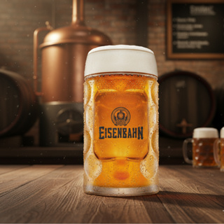 Caneca Para Cerveja Eisenbahn, Canecas de Vidro Para Chopp e Cerveja 1.25L - Ruvolo em Oferta na Shopee