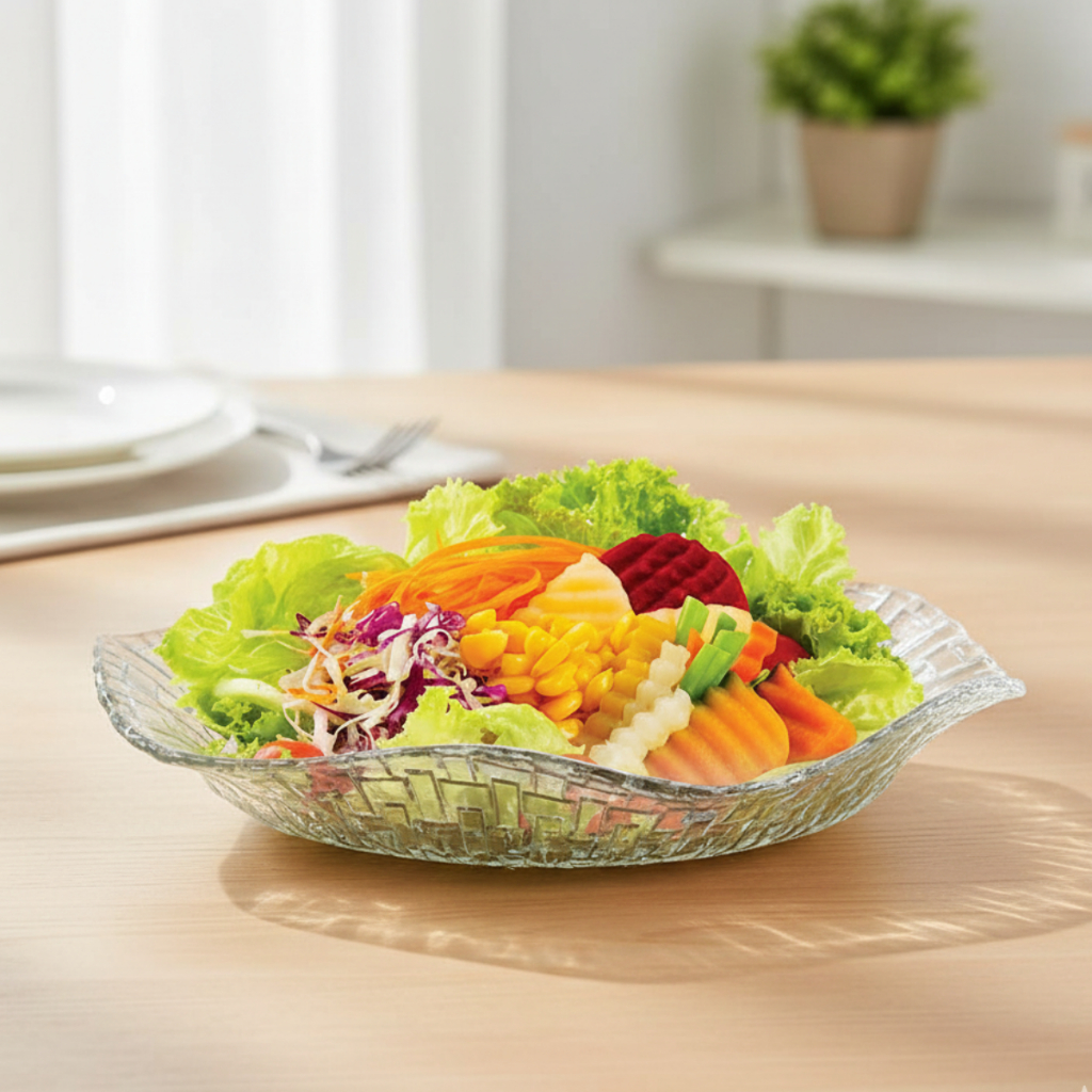 Saladeira Vidro Fruteira Mesa Prato Saladas Bari Decoração Gourmet Cozinha Ruvolo em Oferta na Shopee