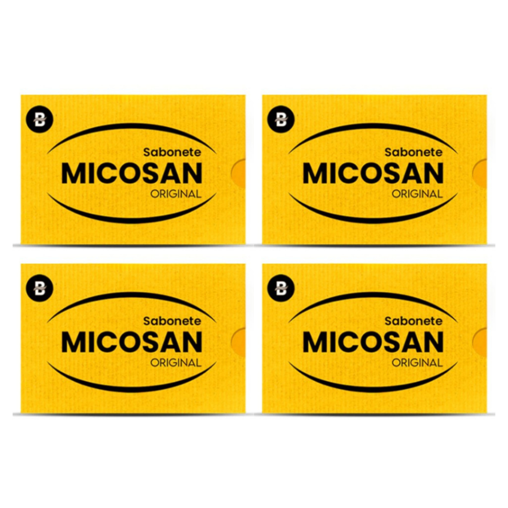 Kit 4 Sabonetes em Barra Micosan Micozil Para Manchas na Pele e Micoses em Geral
