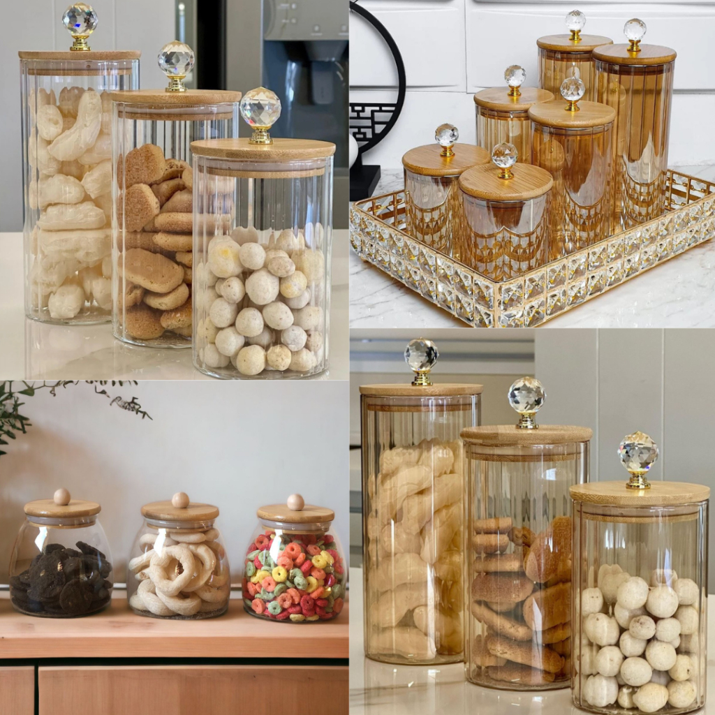 🔥 _POTES HERMÉTICOS - ORGANIZAÇÃO E FRESCOR NA COZINHA! 🍽️🌟_  
_Potes Herméticos Porta Mantimentos - Vidro_  
✅ Mantém seus alimentos frescos e conservados por mais tempo  
✅ Design elegante e prático, ideal para qualquer espaço na cozinha  
✅ Perfeitos p