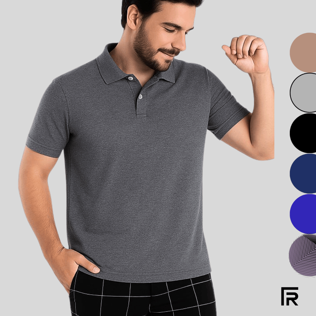 Camisa Polo Básica Masculina Unissex Algodão 505302-A em Oferta na Shopee