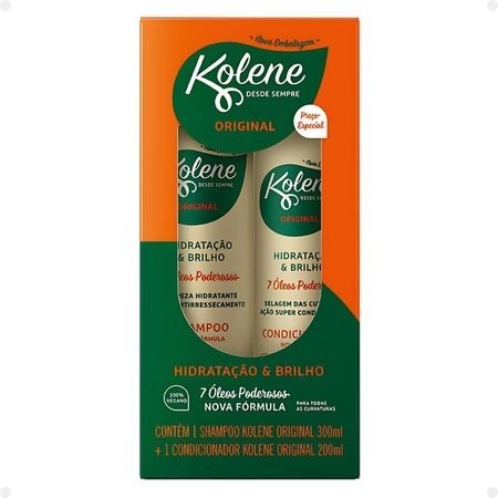 Kit Shampoo 300ml + Condicionador 200ml Kolene Original em Oferta na Shopee