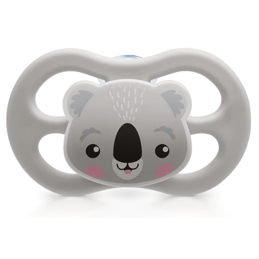 Chupeta Little Friends Lillo Bico Simétrico de Silicone 0-6 Meses Tam 1 Coala Baby Lillo