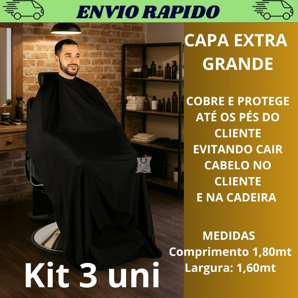 Capa Barbeiro Gola Americana: Onde Comprar | BuscaProdutos