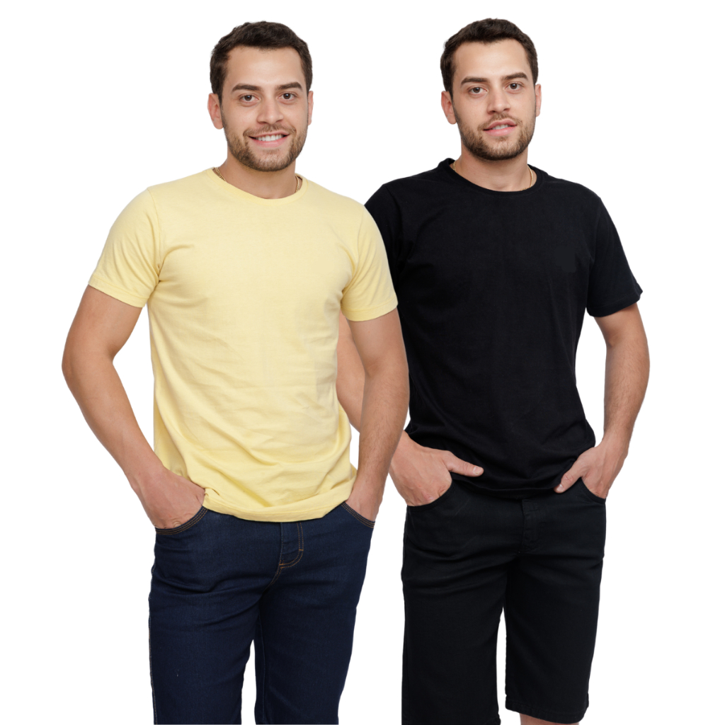 Kit 2 Bermudas Jeans Masculina Tradicional Com Elastano Lycra