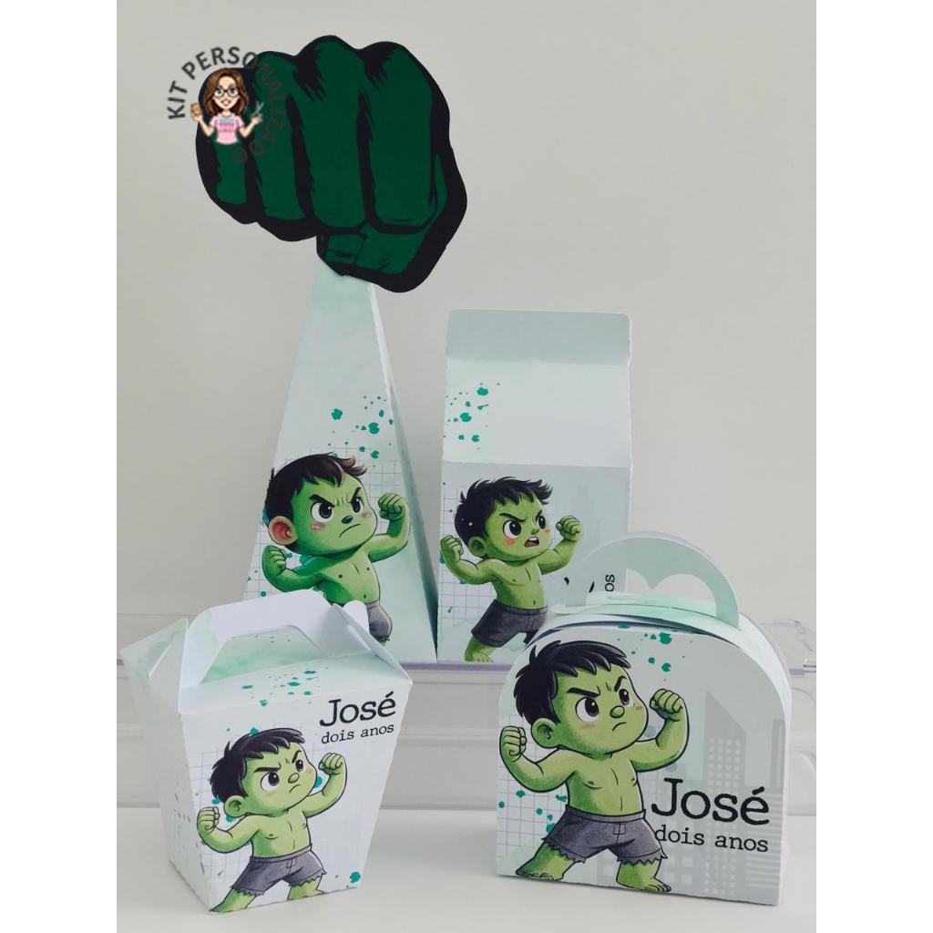 KIT LEMBRANCINHA PERSONALIZADA DE ANIVERSÁRIO HULK - LEMBRANCINHA PERSONALIZADA PEGUE E MONTE