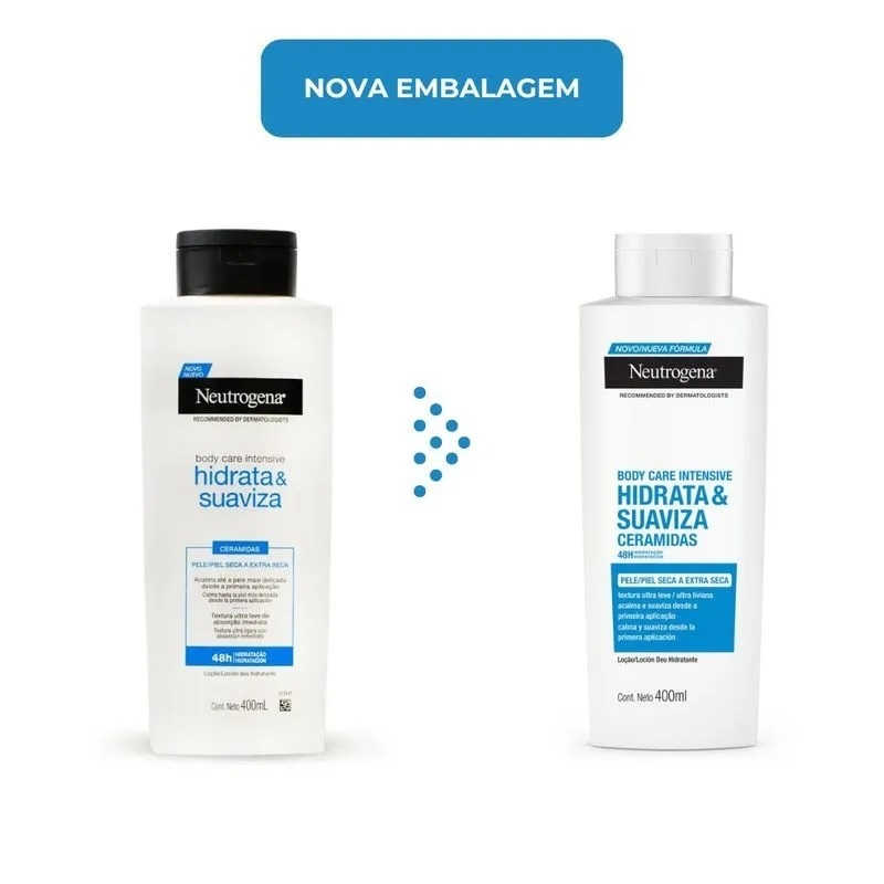 Kit 3 unidades Hidratante Neutrogena Hidrata & Suaviza 400ml