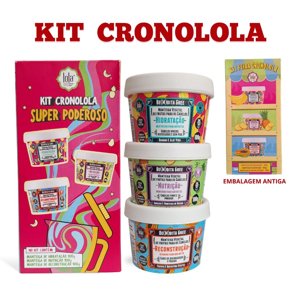 Kit Feira Cronolola Bem Dita Ghee 300g Manteiga  de Hidratação + Nutrição + Reconstrução