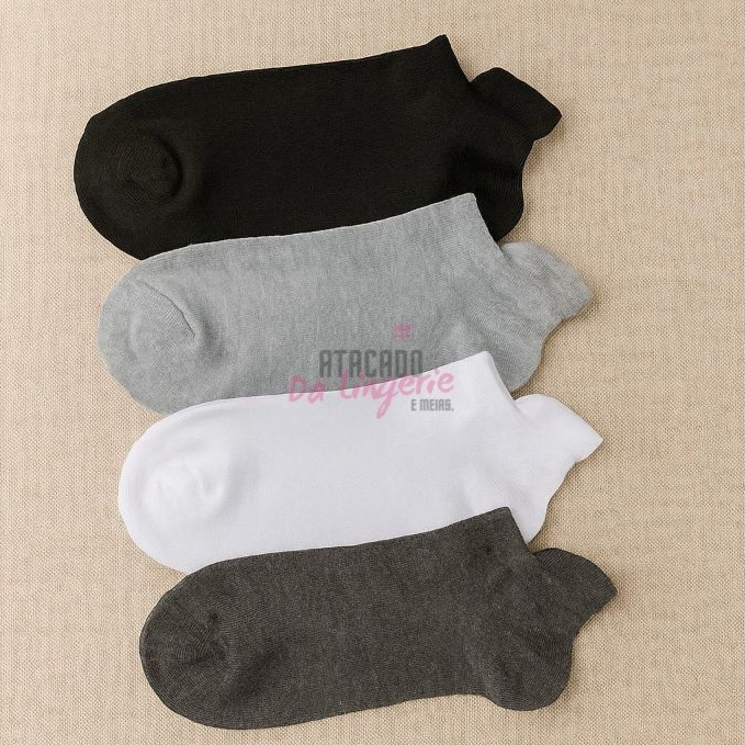 Kit 6 Pares Meia Soquete Cano Curto Com Proteção de Calcanhar Conforto Moda Unissex Casual em Oferta na Shopee