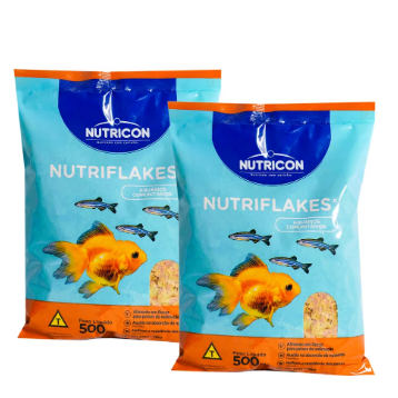KIT C/2 UND Ração Nutriflakes 500g - Nutricon
