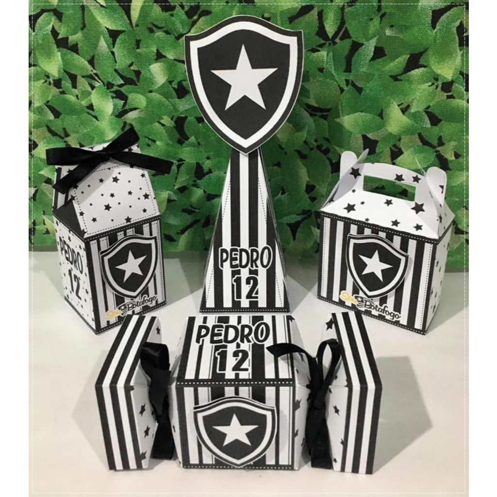Caixinhas Personalizadas Futebol BOTAFOGO -festa-PEGUE E MONTE-Time-Papelaria-Aniversário-Lembrancinhas