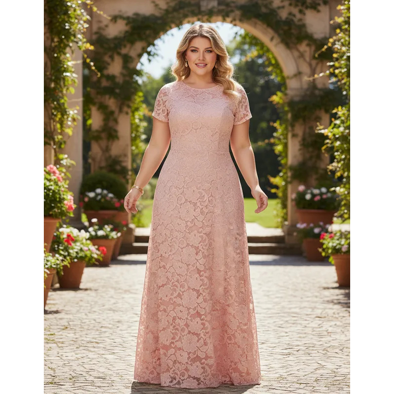 Vestido Renda Madrinha Festa 01 Plus Size Noite Aniversario em Oferta na Shopee