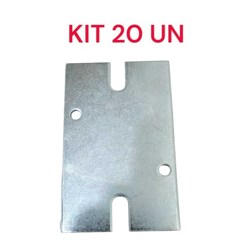 KIT 20 Suporte 627 Aço Galvanizado 2mm Corrimão Gradil Panorâmico P/ Coluna CG-077