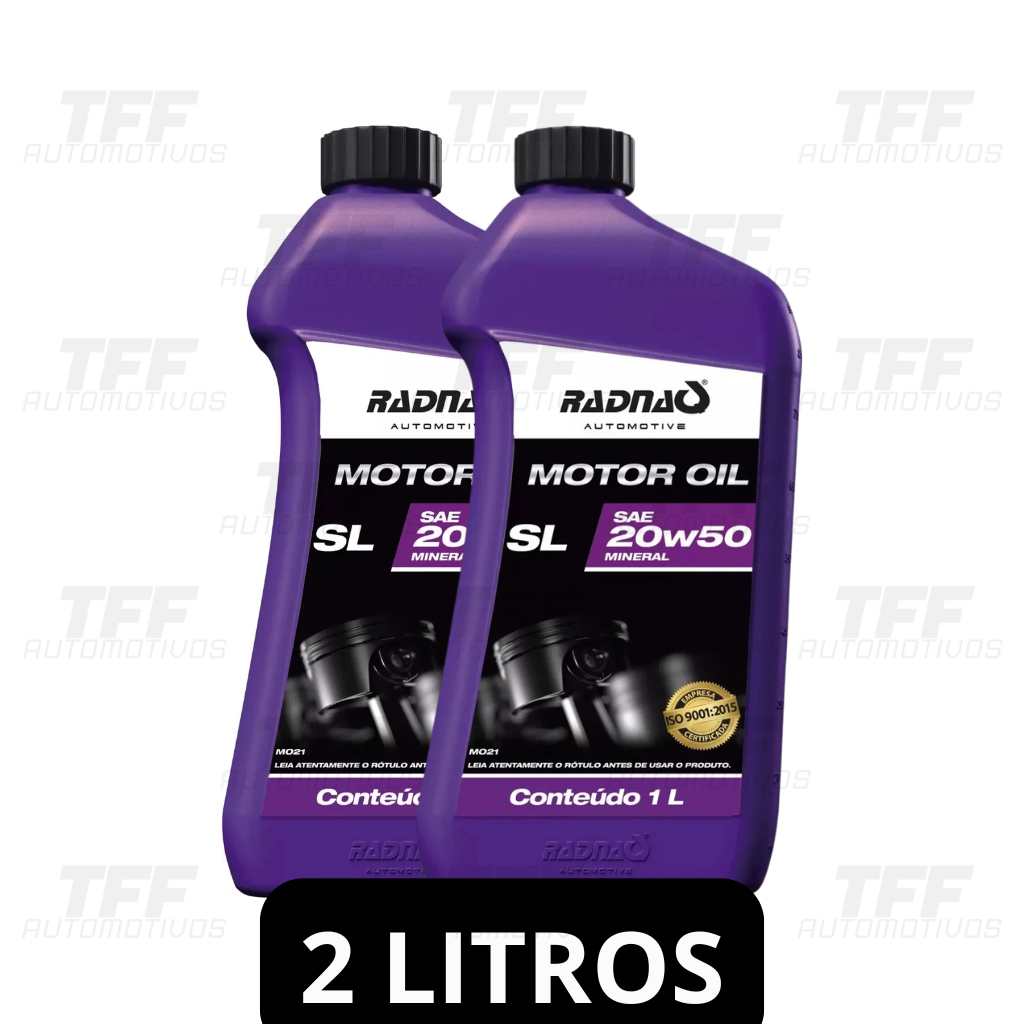 Kit Óleo RADNAQ 20W50 SL Mineral – 1L cada  | Alta Performance p/ Motores Flex e GNV