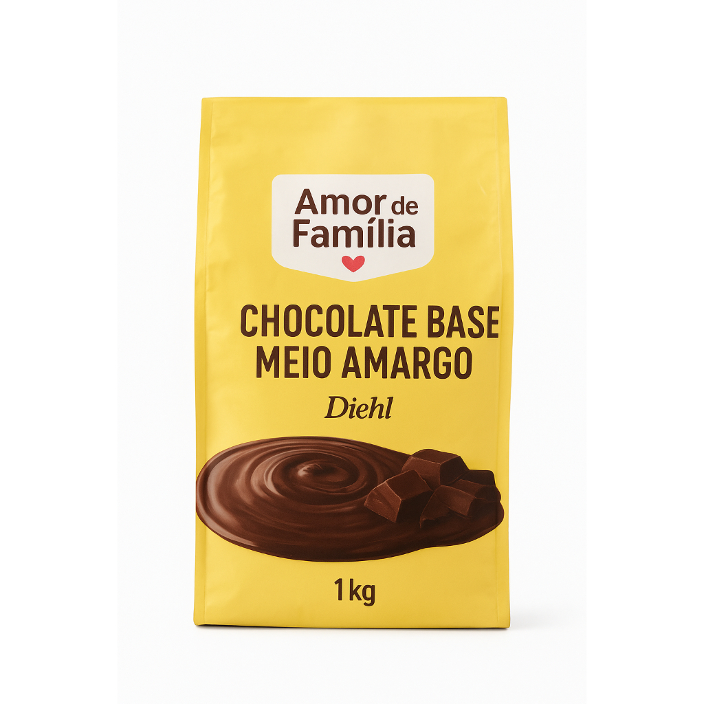 Chocolate Cobertura Meio Amargo Diehl 500g 1kg 2kg 5kg 10kg | Confeitaria e Doces Amor de Família em Oferta na Shopee