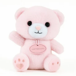 Chaveiro Ursinho de Pelúcia Rosa Fofo para Bolsa e Mochila Lembrancinha