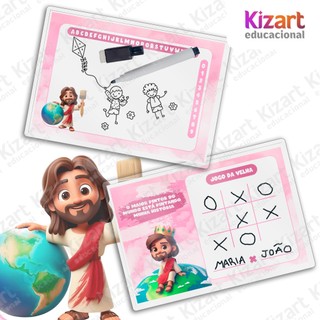 15 Lousa Mágica + Caneta Com Apagador Lembrancinha Festa Infantil Tema O Maior Pintor do Mundo Rosa
