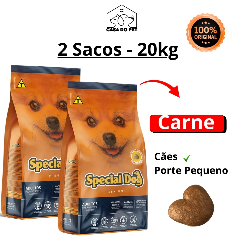 Ração Premium Special Dog Adulto Raças Pequenas Sabor Carne 10,1kg