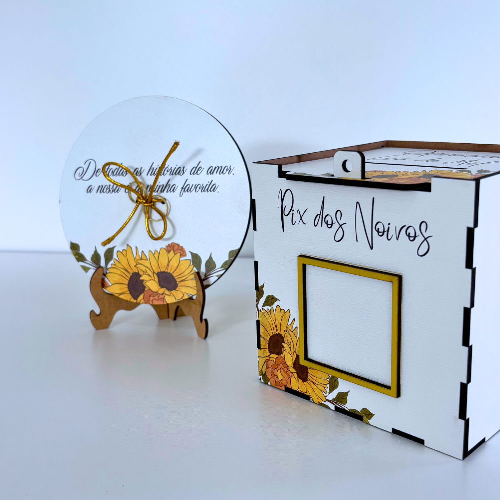 Porta Aliança e Caixa pix Operação Lua de Mel Corte da Gravata para Casamento em Oferta na Shopee