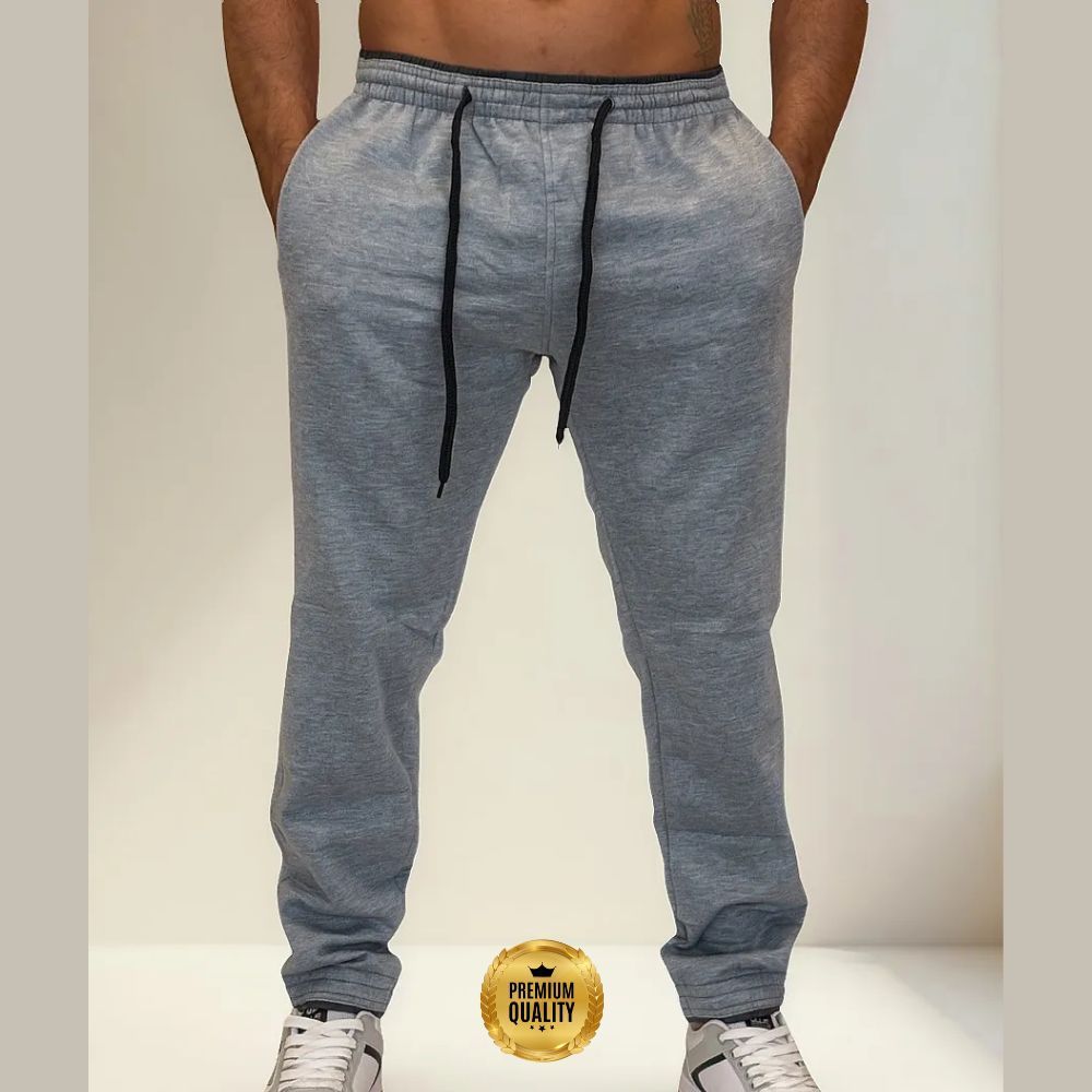 Calça Jogger Moletom Masculina Confortável Casual Corrida Treino Corrida Caminhada Academia Cordão