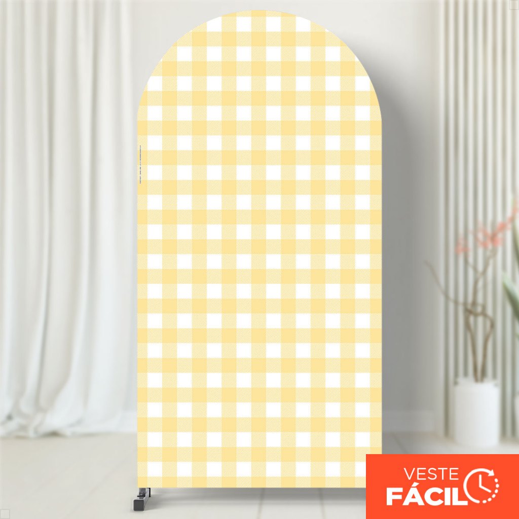 Capa Painel Romano Xadrez Candy 2x1m Em Tecido Sublimado C/Elástico Decoração Festa · foto 2