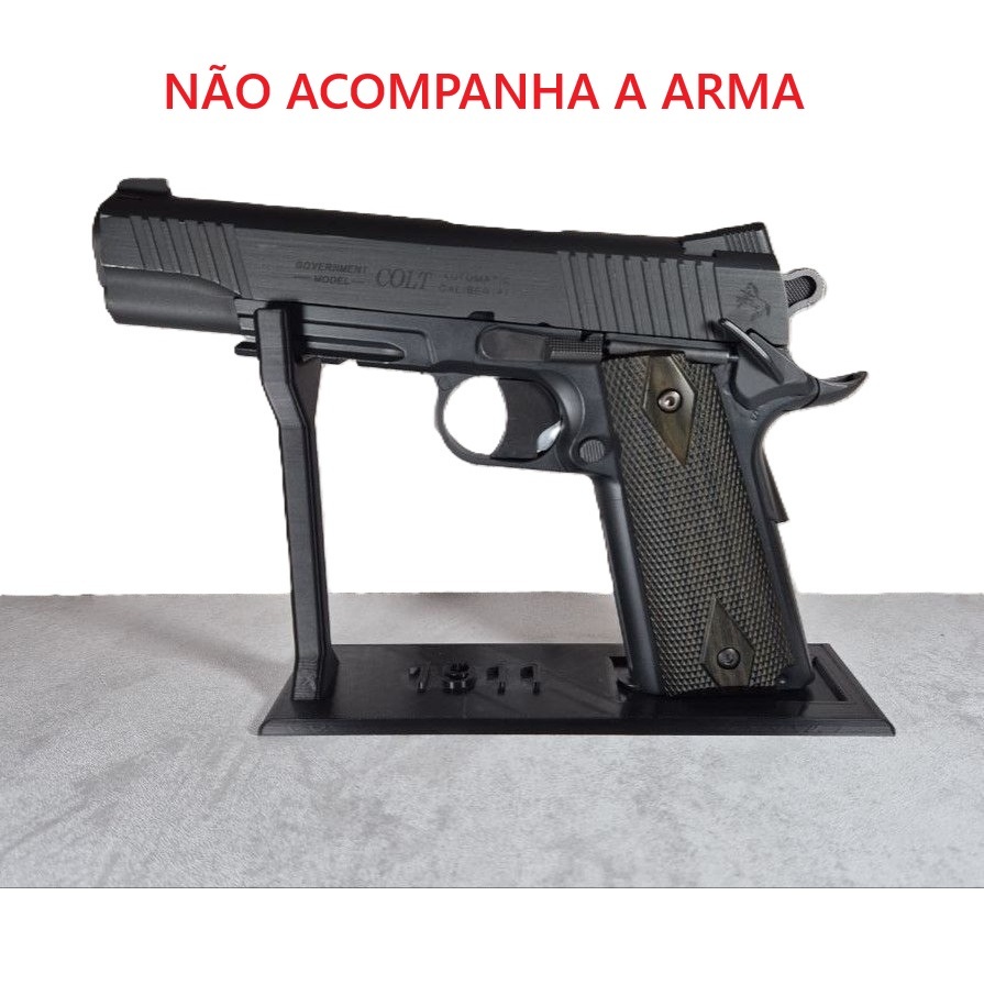Suporte de Exibição para Pistola de Airsoft - NÃO ACOMPANHA A PISTOLA