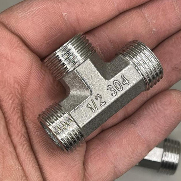 3 NIPLES T  Adaptadores Niple T em Aço Inox 1\2"   com rosca Macho e niple normal de 1/2 polegada em Oferta na Shopee