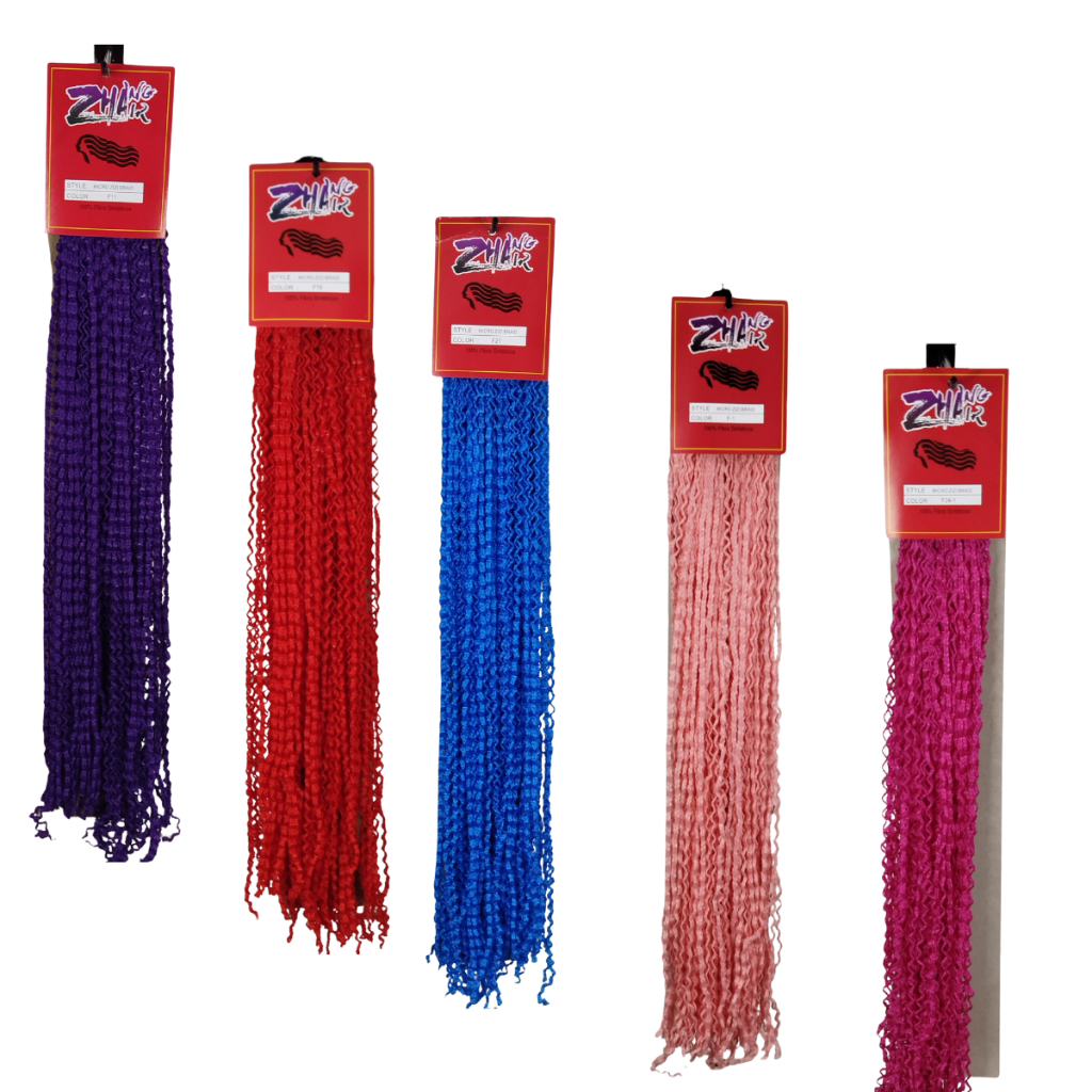 Kit 5 Cabelo Miojinho Micro Zizi Kanekalon Sintético