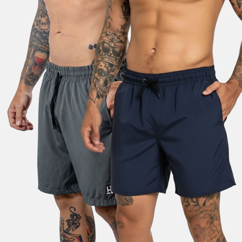 Kits 3 Shorts Masculino Tactel Com Elastano Premium