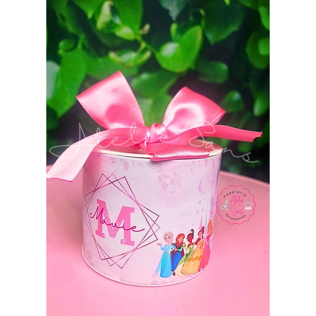 Kit MINI TUBOLATAS Personalizada 5x6 Princesas - Lembrancinha festa aniversário chá bebe maternidade batizado