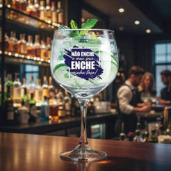 Taça de Vidro Signos Decorada Grande Bar Taça para Gin 690ml Ruvolo