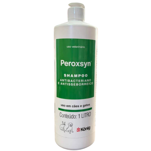 Shampoo Antibacteriano Para Cães Peroxsyn Konig - 1 Litro em Oferta na Shopee