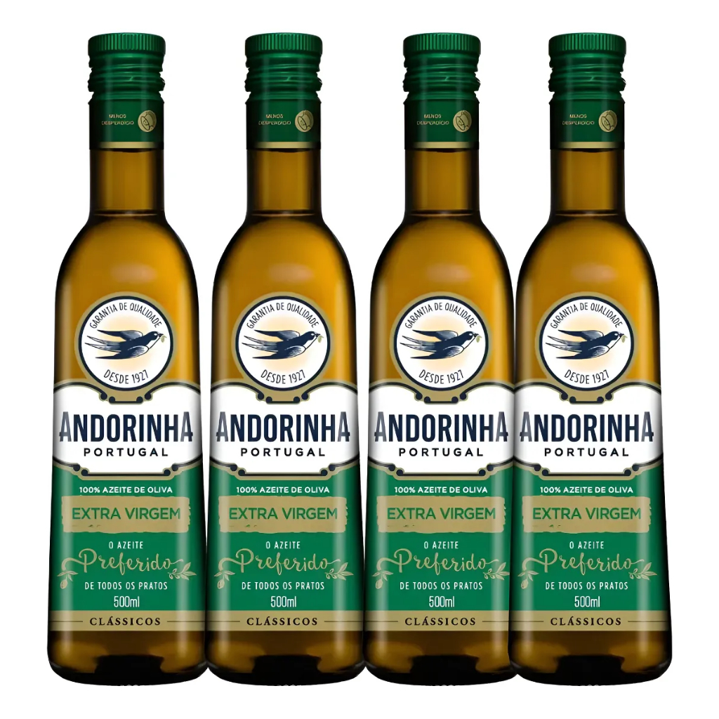 Kit Azeite Extra Virgem Andorinha 500ml - 04 Unidades
