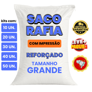 KIT 50 Sacos Ráfia Erro Impressão Novo Mais Barato Entulho Milho Farinha ENVIO IMEDIATO em Oferta na Shopee