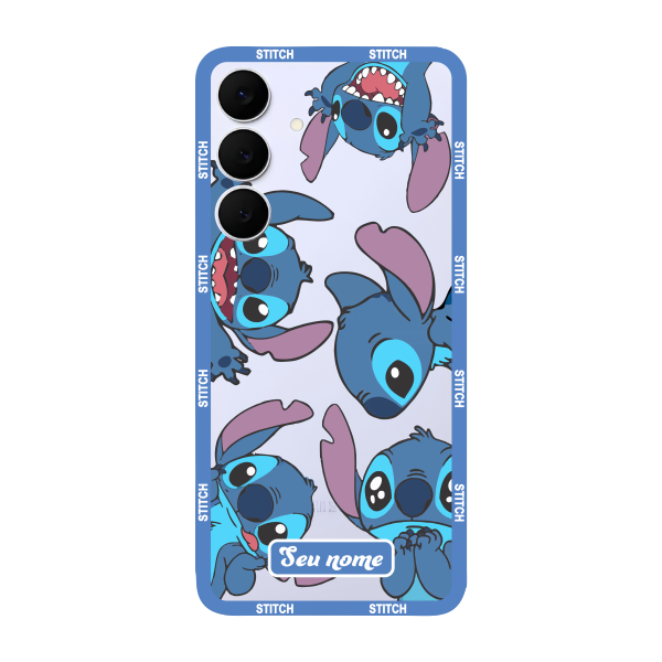 Capinha para Samsung S25 FE Anti Impacto Personalizada - Lilo e Stitch - Stiti Transparente com nome