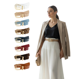 Cinto feminino em texturas de couro Fivela Quadrada Basico Sintetico Premium - Agnes em Oferta na Shopee