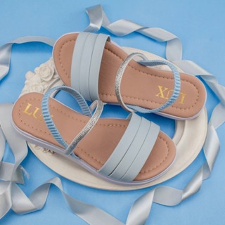 Sandália Rasteira Infantil Menina Brilhante  e Tiras Casual Confortável e Leve em Oferta na Shopee