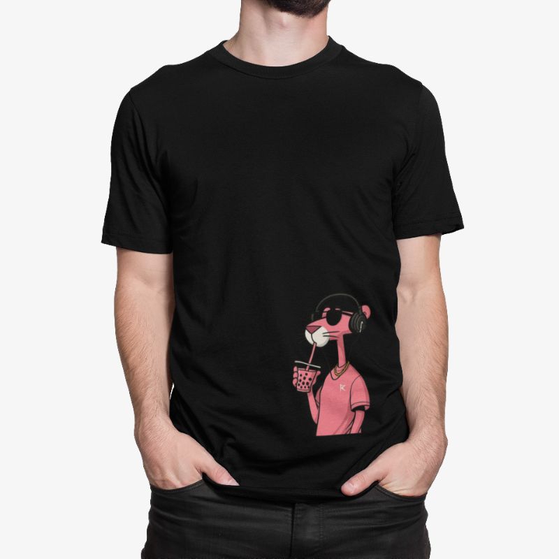 Camiseta Pantera Rosa Malha 30.1 Corte Regular  Premium