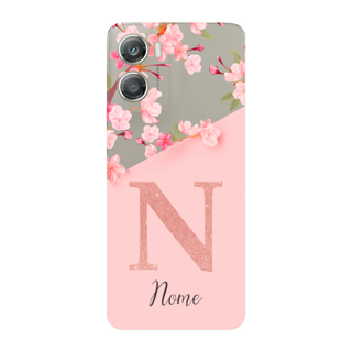 Capinha para Moto G06 Anti Impacto Personalizada - Delicate Flowers Rosa com nome e inicial em Oferta na Shopee
